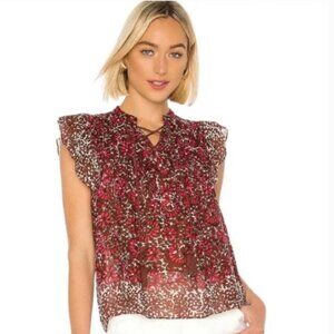 ULLA JOHNSON Opal top in henna - Size 4
